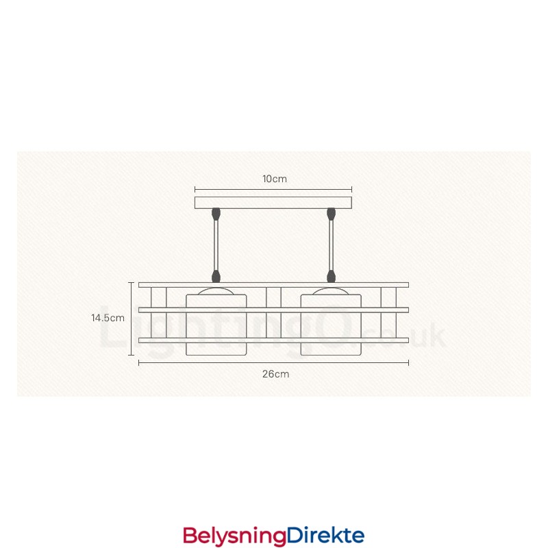 2-Lyss Tre Moderne Samtidskunstnerisk Nordisk Stil Pendellampe Med Glassskjerm