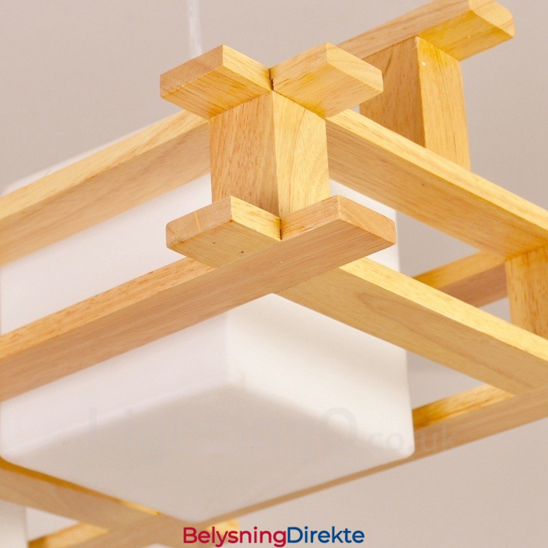 2-Lyss Tre Moderne Samtidskunstnerisk Nordisk Stil Pendellampe Med Glassskjerm