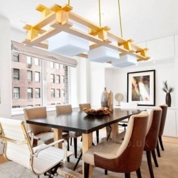 3-Pkt. Tre Moderne, Samtidskunstnerisk Nordisk Stil Pendellampe Med Glassskjerm