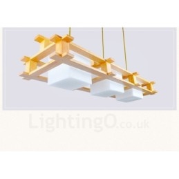 3-Pkt. Tre Moderne, Samtidskunstnerisk Nordisk Stil Pendellampe Med Glassskjerm