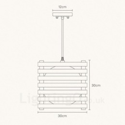 Lys Moderne, Samtidskunstnerisk Pendellampe I Tre Med Glassskjerm