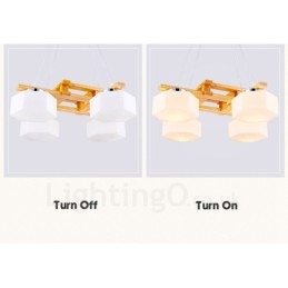 4-Lyss Tre Moderne Samtidskunstnerisk Nordisk Stil Pendellampe Med Glassskjerm