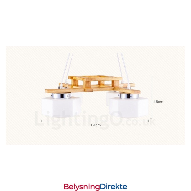 4-Lyss Tre Moderne Samtidskunstnerisk Nordisk Stil Pendellampe Med Glassskjerm
