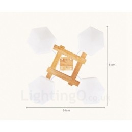 4-Lyss Tre Moderne Samtidskunstnerisk Nordisk Stil Pendellampe Med Glassskjerm