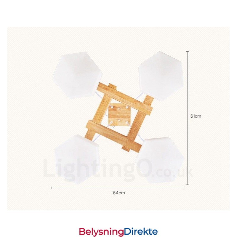 4-Lyss Tre Moderne Samtidskunstnerisk Nordisk Stil Pendellampe Med Glassskjerm
