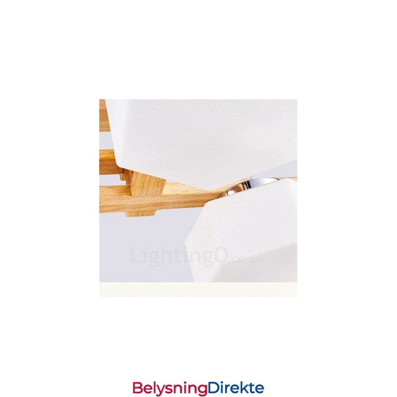 4-Lyss Tre Moderne Samtidskunstnerisk Nordisk Stil Pendellampe Med Glassskjerm