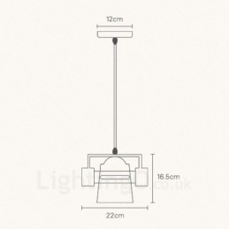 1 Lyskaster Moderne, Samtidskunstnerisk Pendellampe I Tre Med Stoffskjerm