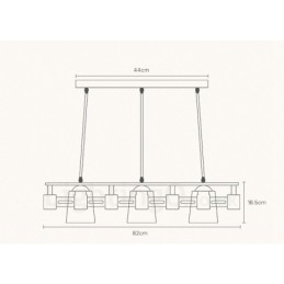 3-Pkt. Tre Moderne, Samtidskunstnerisk Pendellampe I Nordisk Stil Med Stoffskjerm