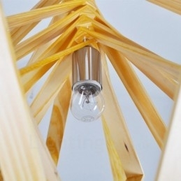 1 Lyskaster Moderne, Samtidskunstnerisk Nordisk Stil Pendellampe Med Treskjerm