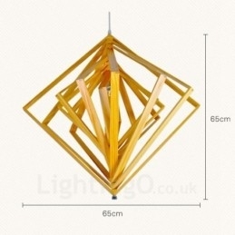 1 Lyskaster Moderne, Samtidskunstnerisk Nordisk Stil Pendellampe Med Treskjerm