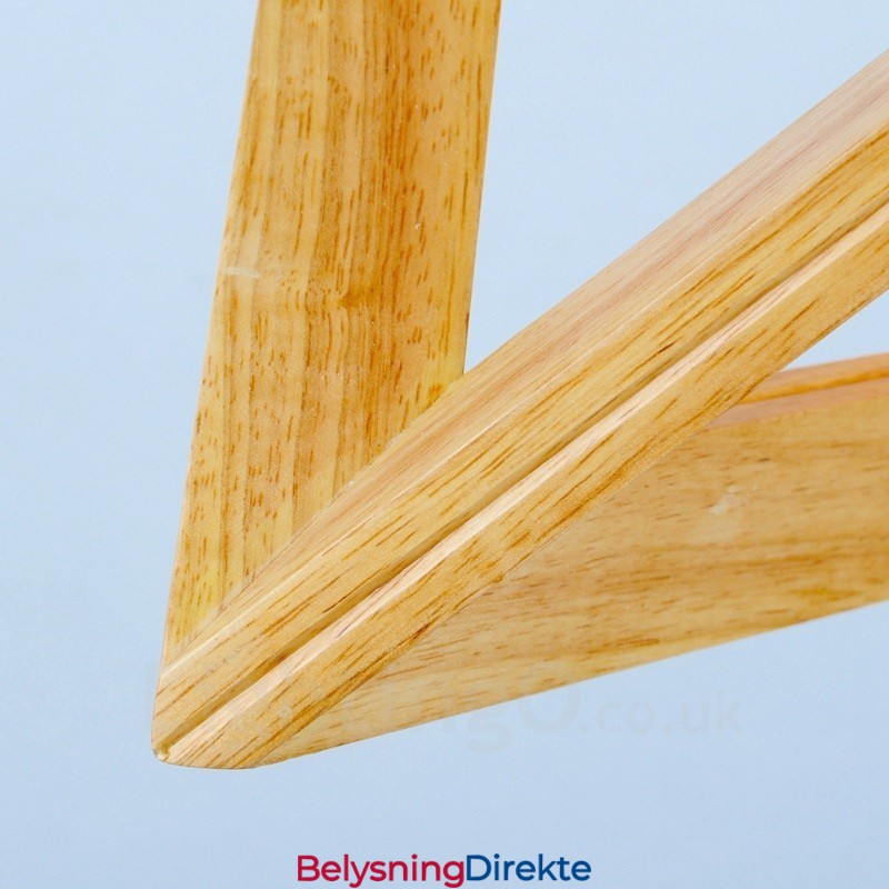 Moderne Og Moderne Pendellampe I Tre Med 1 Lys Og Treskjerm