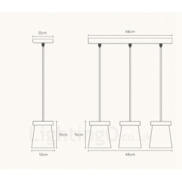 1 Lys Moderne, Samtidskunstnerisk Nordisk Stil Pendellampe I Tre Med Jernskjerm