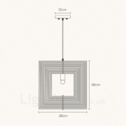 1 Lyskaster Moderne, Samtidskunstnerisk Nordisk Stil Pendellampe Med Treskjerm