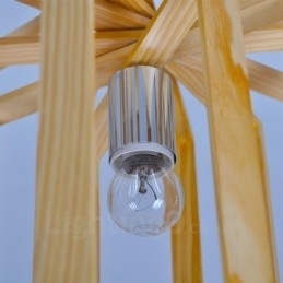 1 Lyskaster Moderne, Samtidskunstnerisk Nordisk Stil Pendellampe Med Treskjerm