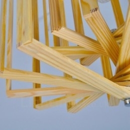 1 Lyskaster Moderne, Samtidskunstnerisk Nordisk Stil Pendellampe Med Treskjerm