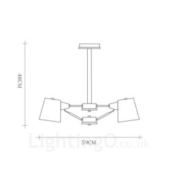 4-Lyss Tre Moderne Samtidskunstnerisk Nordisk Stil Pendellampe Med Jernskjerm