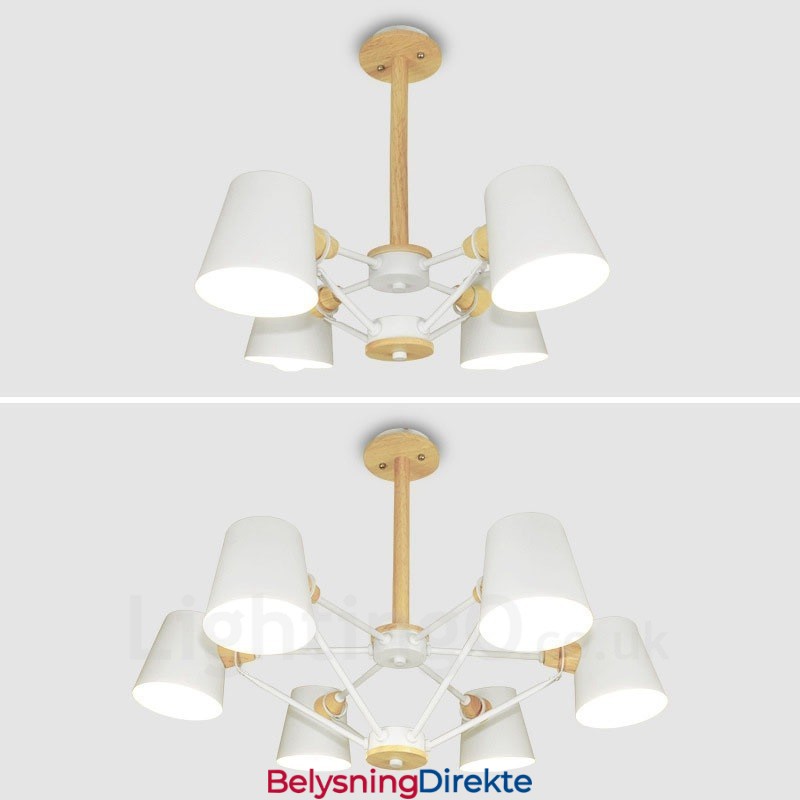 4-Lyss Tre Moderne Samtidskunstnerisk Nordisk Stil Pendellampe Med Jernskjerm