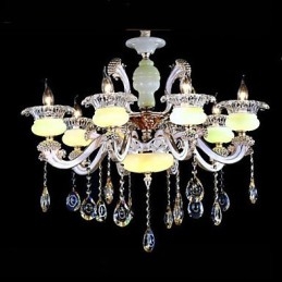 Europeisk Stil Høykvalitets Sinklegering Imitert Jadekrystallanheng