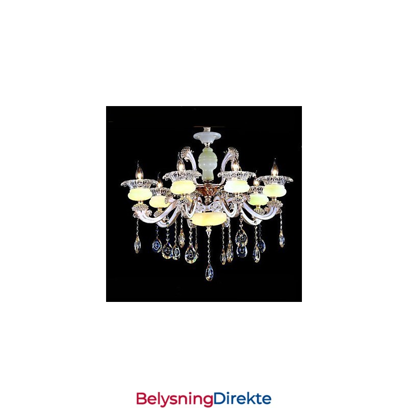 Europeisk Stil Høykvalitets Sinklegering Imitert Jadekrystallanheng