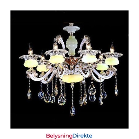 Europeisk Stil Høykvalitets Sinklegering Imitert Jadekrystallanheng