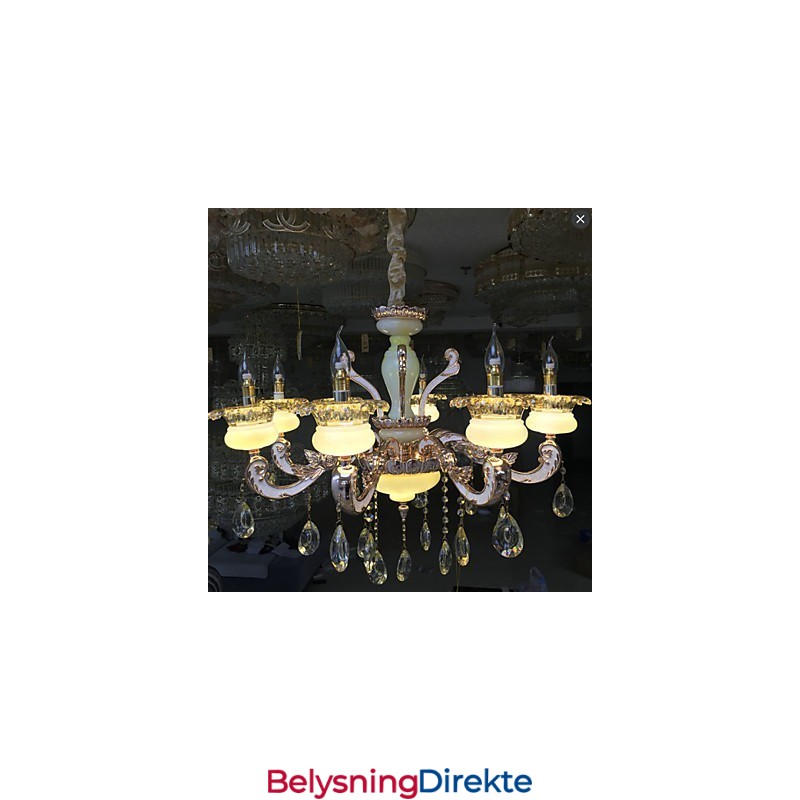 Europeisk Stil Høykvalitets Sinklegering Imitert Jadekrystallanheng