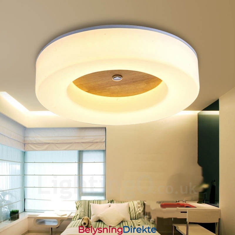 Moderne, Samtidskunstnerisk Nordisk Stil, Innfelt Taklampe Med Akrylskjerm