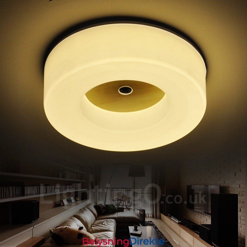 Moderne, Samtidskunstnerisk Nordisk Stil, Innfelt Taklampe Med Akrylskjerm