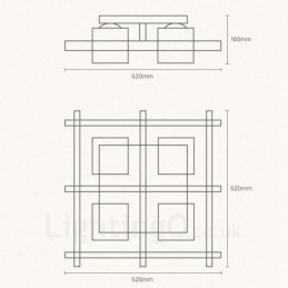 4 Moderne, Samtidskunstnerisk Nordisk Stil, Innfelt Taklampe Med Glassskjerm