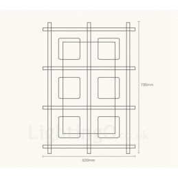 6 Moderne, Samtidskunstnerisk Nordisk Stil, Innfelt Taklampe Med Glassskjerm