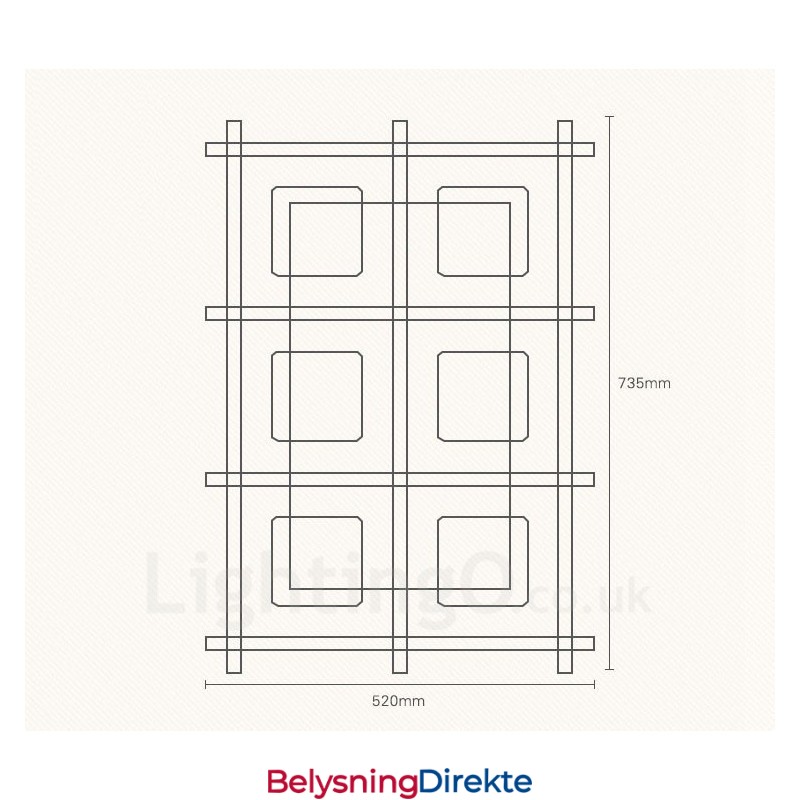 6 Moderne, Samtidskunstnerisk Nordisk Stil, Innfelt Taklampe Med Glassskjerm