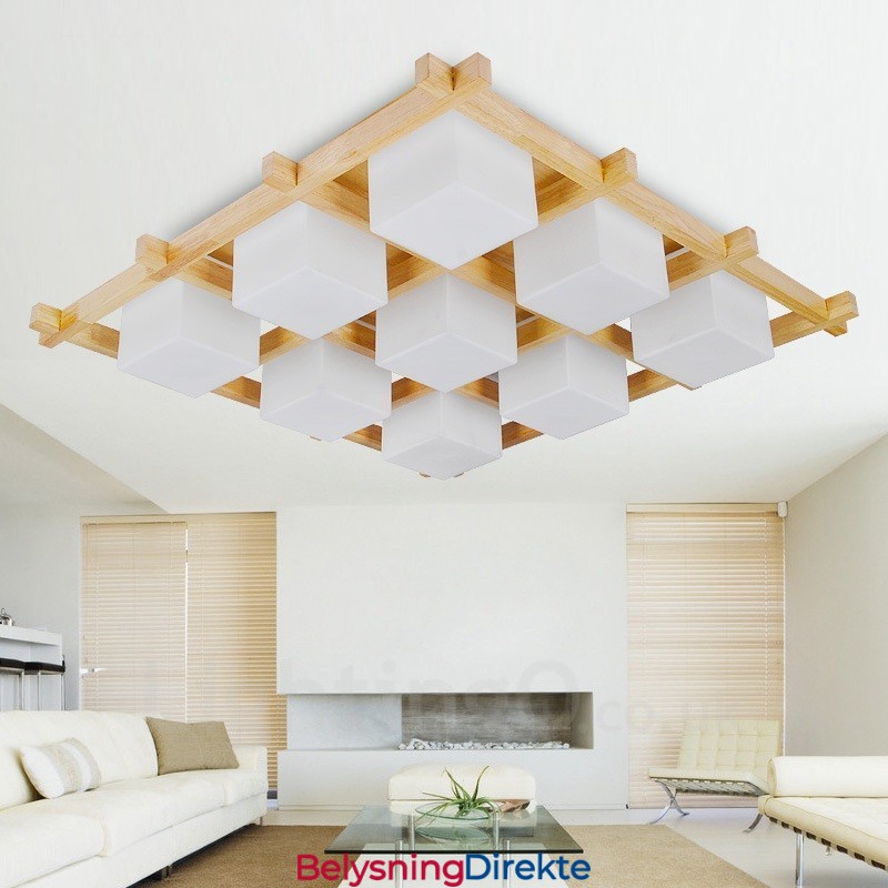 9 Lys Moderne, Samtidskunstnerisk Nordisk Stil Taklamper Med Glassskjerm