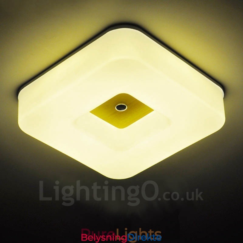 Moderne, Samtidskunstnerisk Nordisk Stil, Innfelt Taklampe Med Akrylskjerm