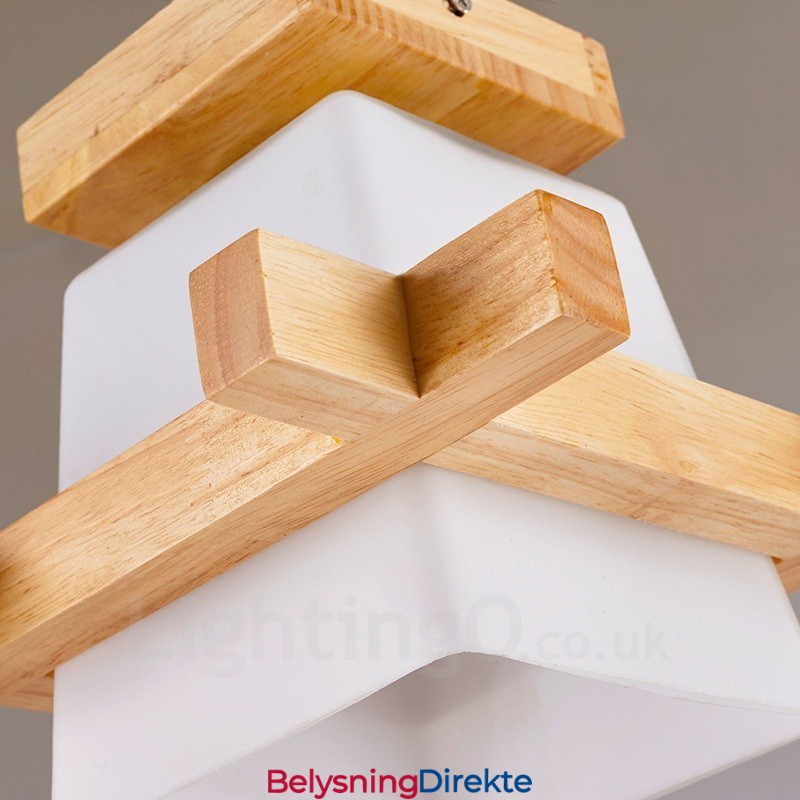 1 Lys Moderne Samtidskunstnerisk Nordisk Stil Innfelt Taklampe Med Glassskjerm