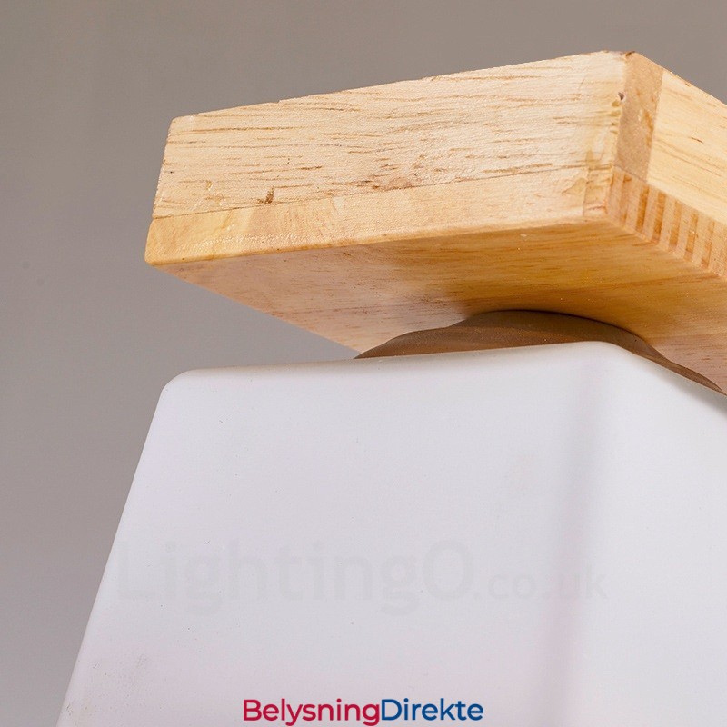 1 Lys Moderne Samtidskunstnerisk Nordisk Stil Innfelt Taklampe Med Glassskjerm