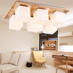 6 Moderne, Samtidskunstneriske Taklamper Med Glassskjerm