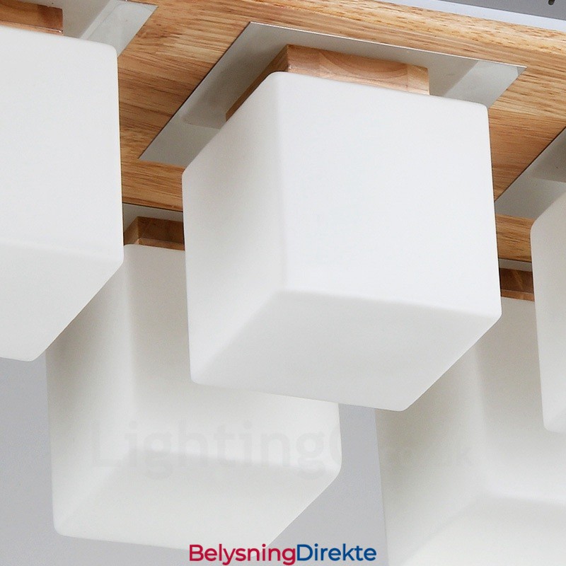 6 Moderne, Samtidskunstneriske Taklamper Med Glassskjerm