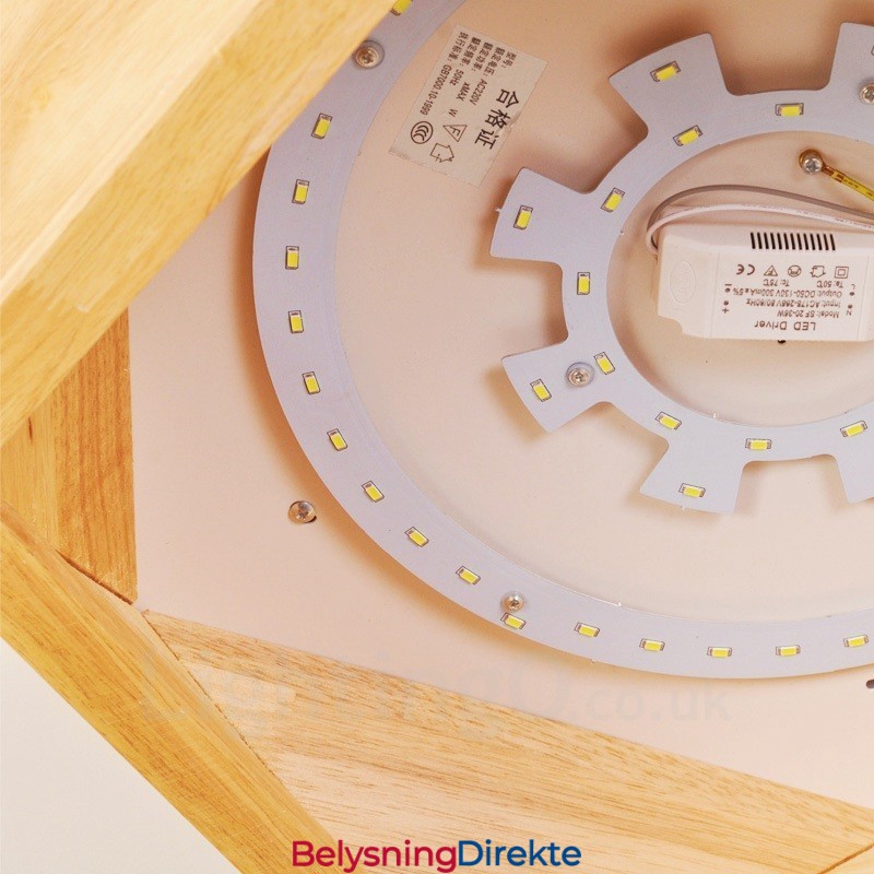 Moderne, Samtidskunstnerisk Nordisk Stil, Innfelt Taklampe Med Akrylskjerm