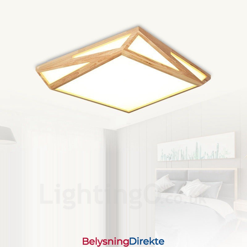 Moderne, Samtidskunstnerisk Nordisk Stil, Innfelt Taklampe Med Akrylskjerm