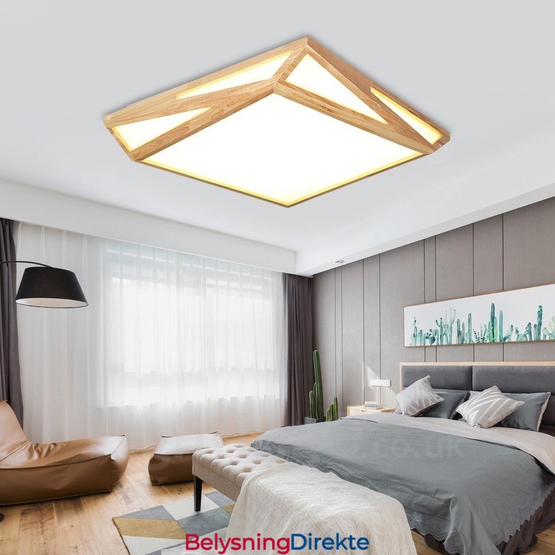 Moderne, Samtidskunstnerisk Nordisk Stil, Innfelt Taklampe Med Akrylskjerm