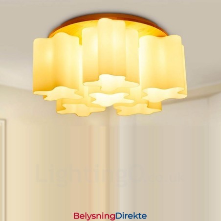 6 Moderne, Samtidskunstneriske Taklamper Med Glassskjerm