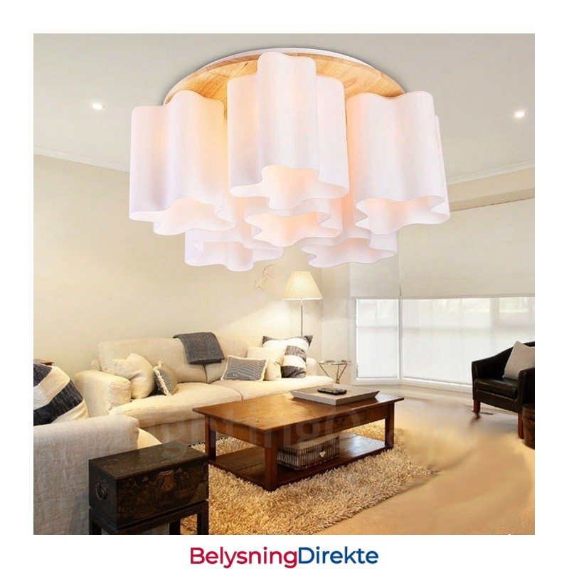 6 Moderne, Samtidskunstneriske Taklamper Med Glassskjerm