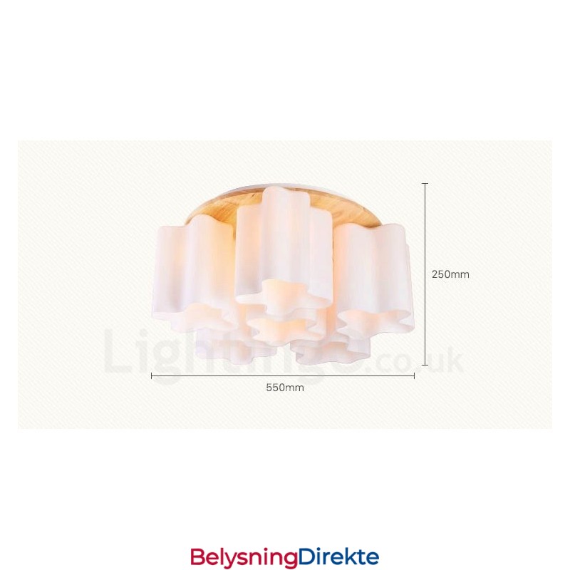 6 Moderne, Samtidskunstneriske Taklamper Med Glassskjerm