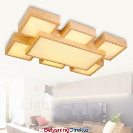 6 Moderne, Samtidskunstneriske, Nordiske Taklamper Med Innfelt Tak Og Akrylskjerm