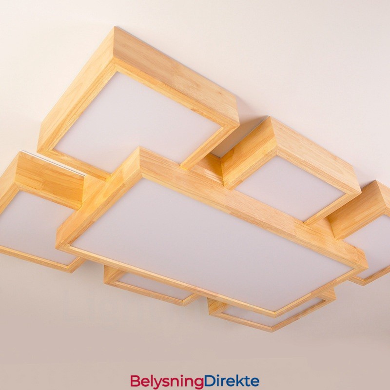 6 Moderne, Samtidskunstneriske, Nordiske Taklamper Med Innfelt Tak Og Akrylskjerm