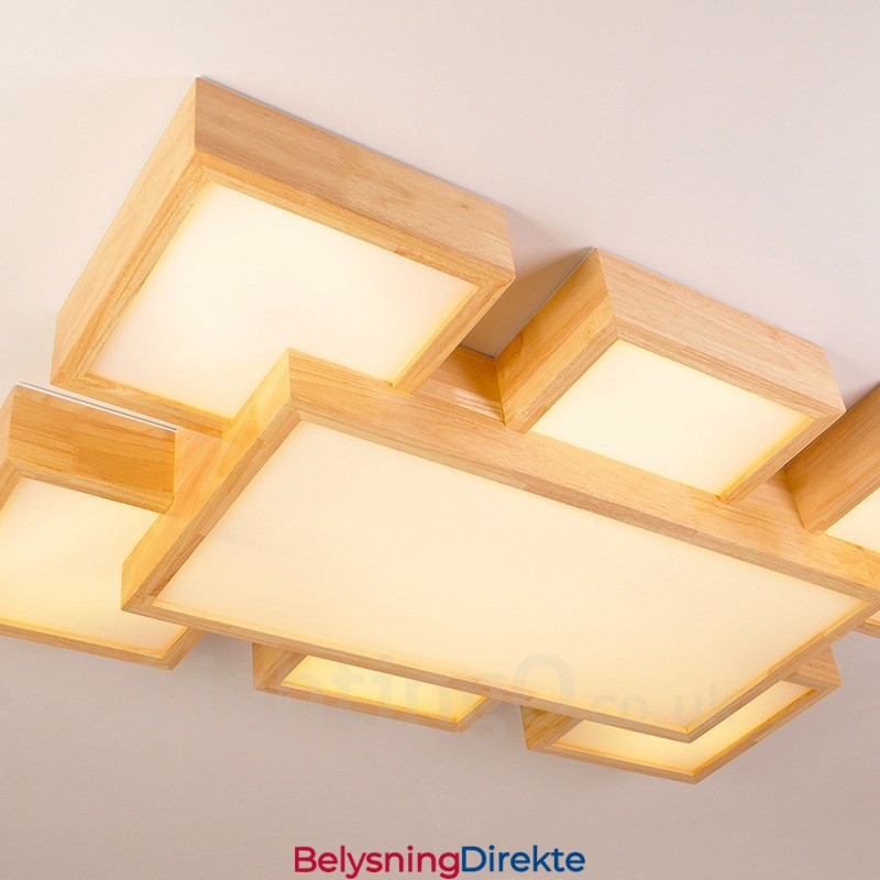 6 Moderne, Samtidskunstneriske, Nordiske Taklamper Med Innfelt Tak Og Akrylskjerm