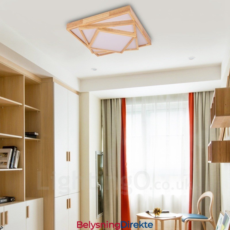 Moderne, Samtidskunstnerisk Nordisk Stil, Innfelt Taklampe Med Akrylskjerm