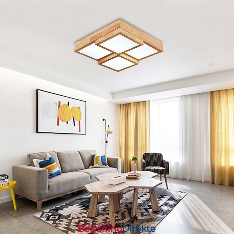 Moderne, Samtidskunstnerisk Nordisk Stil, Innfelt Taklampe Med Akrylskjerm