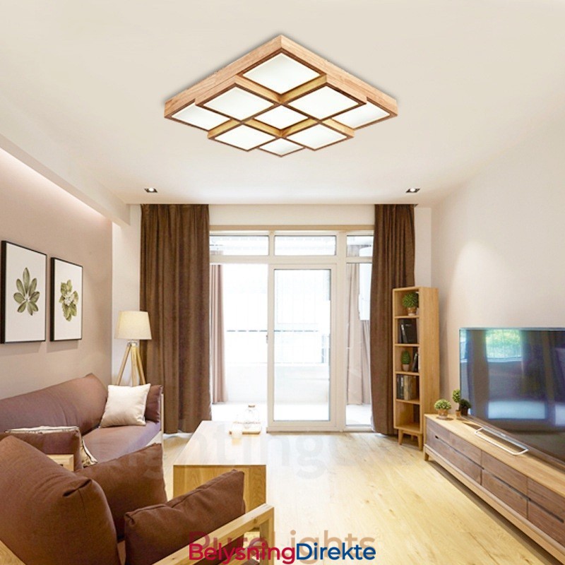 Moderne, Samtidskunstnerisk Nordisk Stil, Innfelt Taklampe Med Akrylskjerm