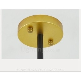 3-Lys Moderne, Samtidskunstnerisk Nordisk Stil Taklysekrone Med Svart Og Hvit Kuleformet Glassskjerm