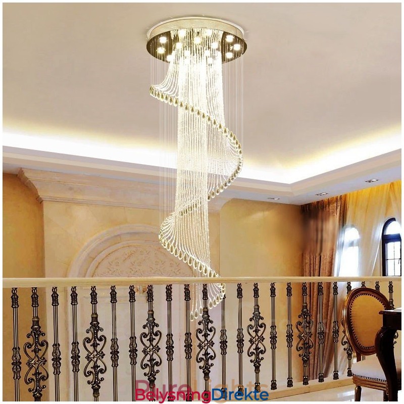 15 Lys Moderne Krystall Takpendellampe Innendørs Lysekrone Belysning Lamper Armaturer Med Pærer